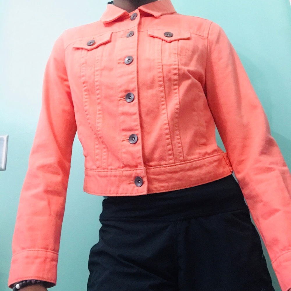 JCPenny Peach denim jacket